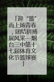 迎“篮”而上扬青春，团结拼搏展风采—烟台三中第十七届体育文化节篮球赛