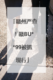 赣州严查！赣BU**99被抓现行