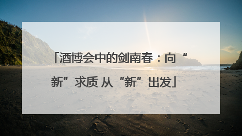 酒博会中的剑南春：向“新”求质 从“新”出发