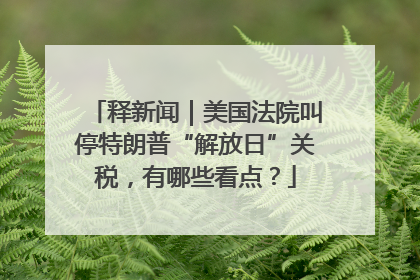 释新闻｜美国法院叫停特朗普“解放日”关税，有哪些看点？