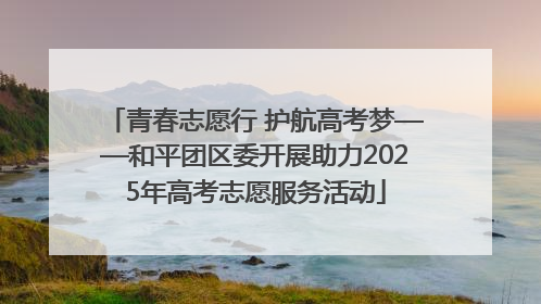 青春志愿行 护航高考梦——和平团区委开展助力2025年高考志愿服务活动