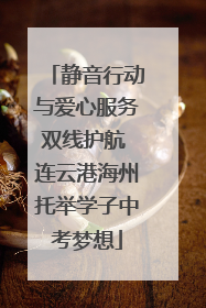 静音行动与爱心服务双线护航 连云港海州托举学子中考梦想