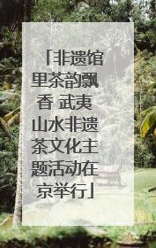 非遗馆里茶韵飘香 武夷山水非遗茶文化主题活动在京举行