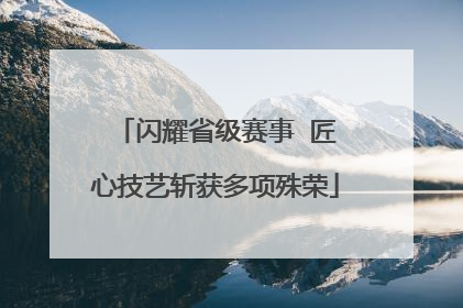 闪耀省级赛事  匠心技艺斩获多项殊荣
