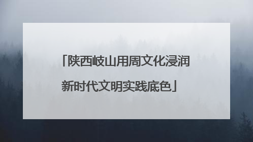 陕西岐山用周文化浸润新时代文明实践底色