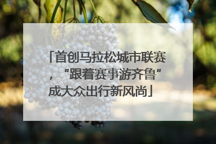 首创马拉松城市联赛，“跟着赛事游齐鲁”成大众出行新风尚