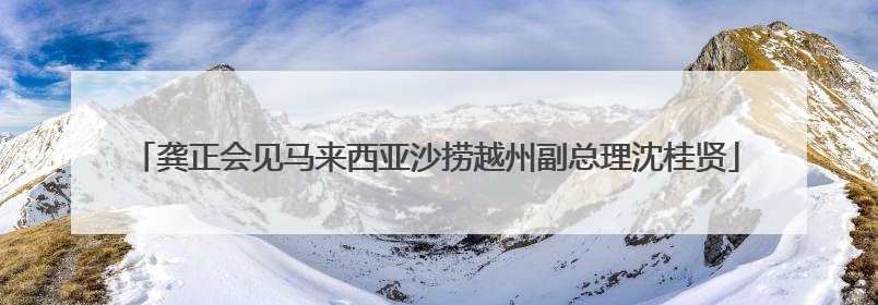 龚正会见马来西亚沙捞越州副总理沈桂贤