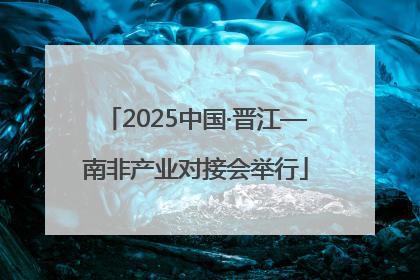2025中国·晋江—南非产业对接会举行