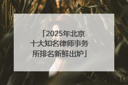2025年北京十大知名律师事务所排名新鲜出炉