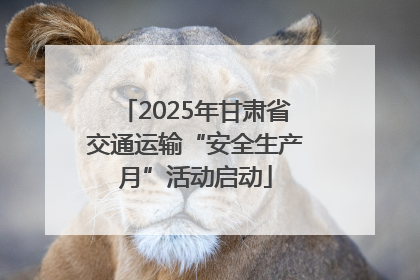 2025年甘肃省交通运输“安全生产月”活动启动