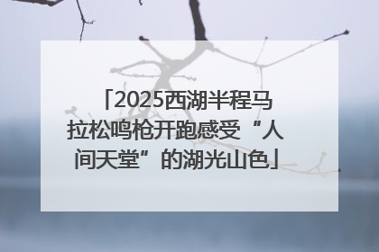 2025西湖半程马拉松鸣枪开跑感受“人间天堂”的湖光山色