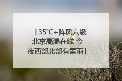 35℃+阵风六级 北京高温在线 今夜西部北部有雷雨